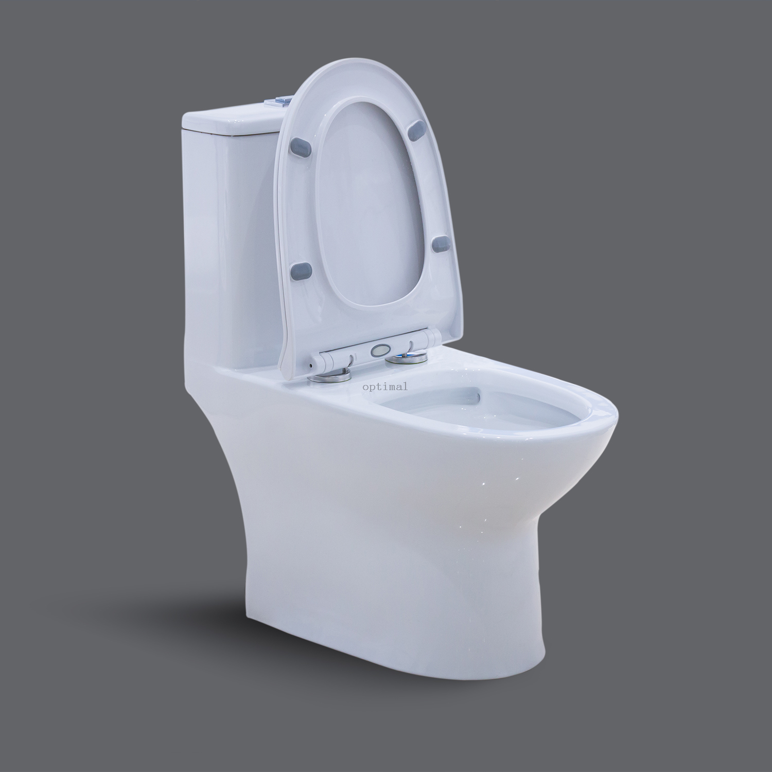 New Design Bathroom Sanitary Ware Ceramic One-Piece Rimless Siphonic Toilet 