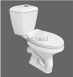 Bathroom Ceramic Sanitaryware Two-piece Oblique P-trap 180mm Washdown Flushing for Russia and Uzbekistan markets
